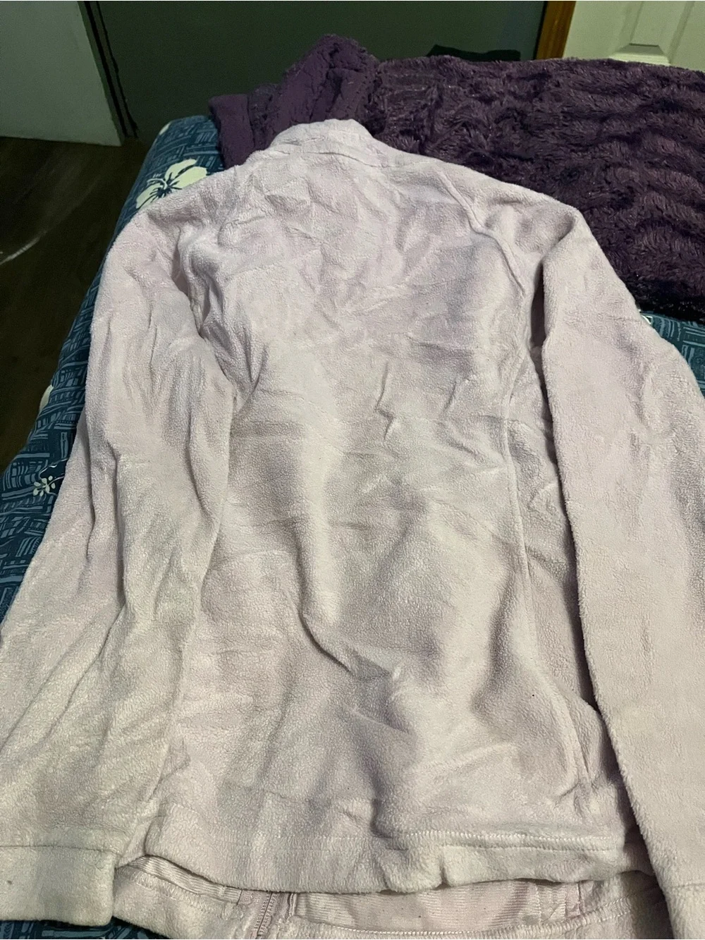 Columbia Light Pink Full-Zip Teddy Fleece Jacket